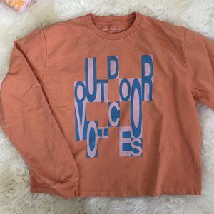 Outdoor Voices Cropped Orange Long Sleeves